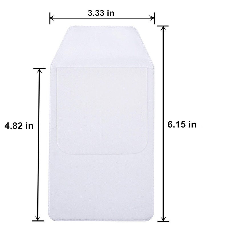 AKIRO 5Pcs White Pocket Protector for Hospital Office Pen Leaks, PVC Pocket Protectors White Shirt Pocket Protectors - Image 3